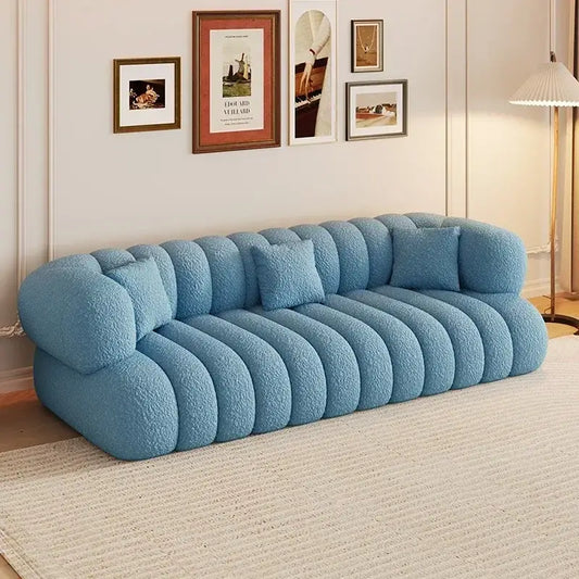 Modern Nordic Cloud Bubble Arm Compressed Sofa - Blue / One Seat - Compressed Sofa