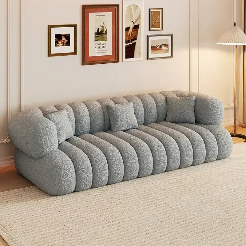 Modern Nordic Cloud Bubble Arm Compressed Sofa - Gray / One Seat - Compressed Sofa