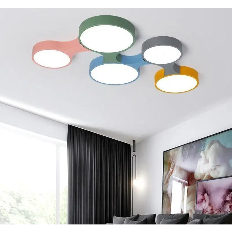 Modern Nordic Colorful Circle Ceiling Light - Orniture™