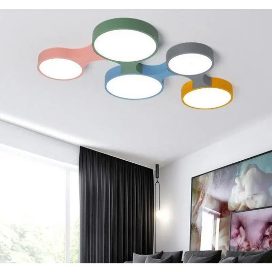 Modern Nordic Colorful Circle Ceiling Light - Orniture™