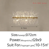 Modern Nordic Firefly Chandelier Lamp - Gold 9 heads / Cool white no remote - Lamps