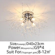 Modern Nordic Firefly Chandelier Lamp - Silver 4 heads / Cool white no remote - Lamps
