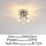 Modern Nordic Firefly Chandelier Lamp - Silver 4 heads / Cool white no remote - Lamps
