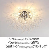 Modern Nordic Firefly Chandelier Lamp - Silver 5 heads / Cool white no remote - Lamps