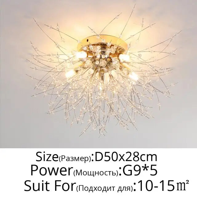 Modern Nordic Firefly Chandelier Lamp - Silver 8 heads / Cool white no remote - Lamps