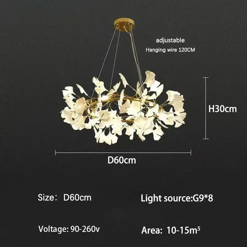 Modern Nordic Flower Leaf Chandelier Pendant Lamp - Ceiling Lamp