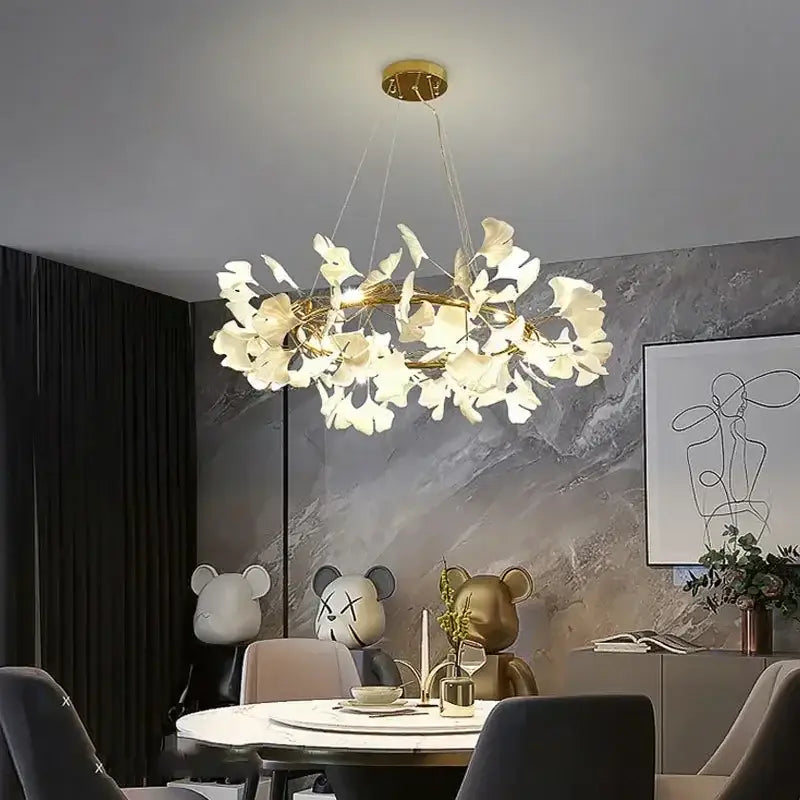 Modern Nordic Flower Leaf Chandelier Pendant Lamp - Ceiling Lamp