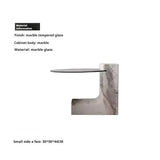 Modern Round Marble Top Legs Coffee Table - 50X50X44CM - Right Table - Multifunctional coffee table