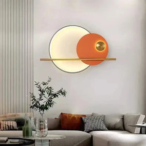 LED Wall Light Sconce Metal Modern Minimalist Lamp - Orange - 42x65 cm - Wall Lamp
