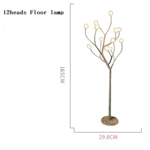 Modern Tree Branch Glass Bubble Lamp - 12 Heads Floor lamp / Warm white 3000k - Lamps