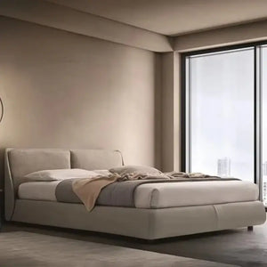 Modern Upholstered Headboard King Bed Frame - Bedroom