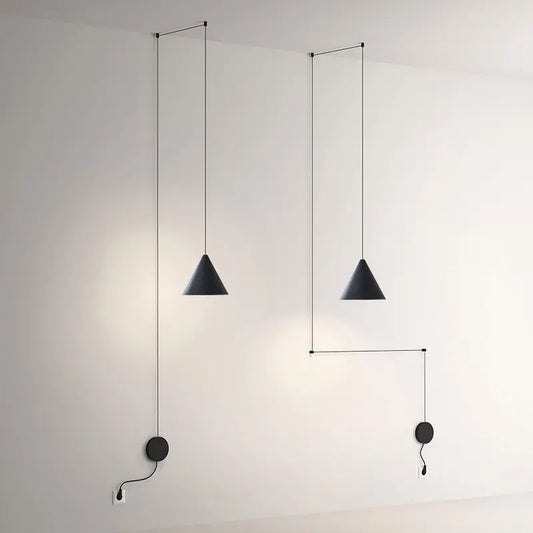 Modern Wire Geometric Led Bedside Hanging Lamp - Pendant Lamp