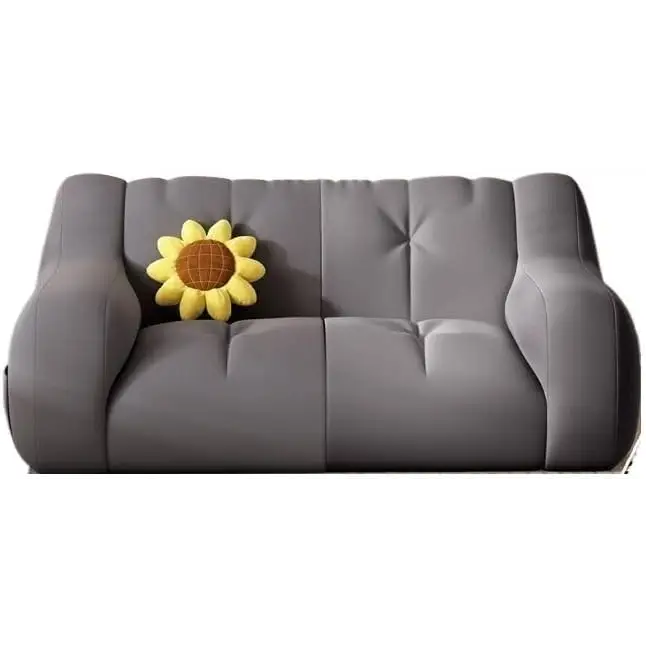 Modular Double Bean Bag Sectional Sofa - Dark Gray - L 100 cm - Compressed Sofa