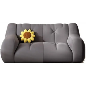 Modular Double Bean Bag Sectional Sofa - Dark Gray - L 100 cm - Compressed Sofa