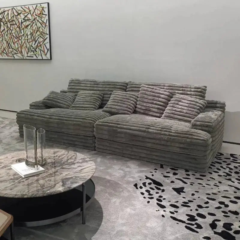 Modular Sectional Velvet Puffs Compressed Bed Sofa - Compressed Sofa