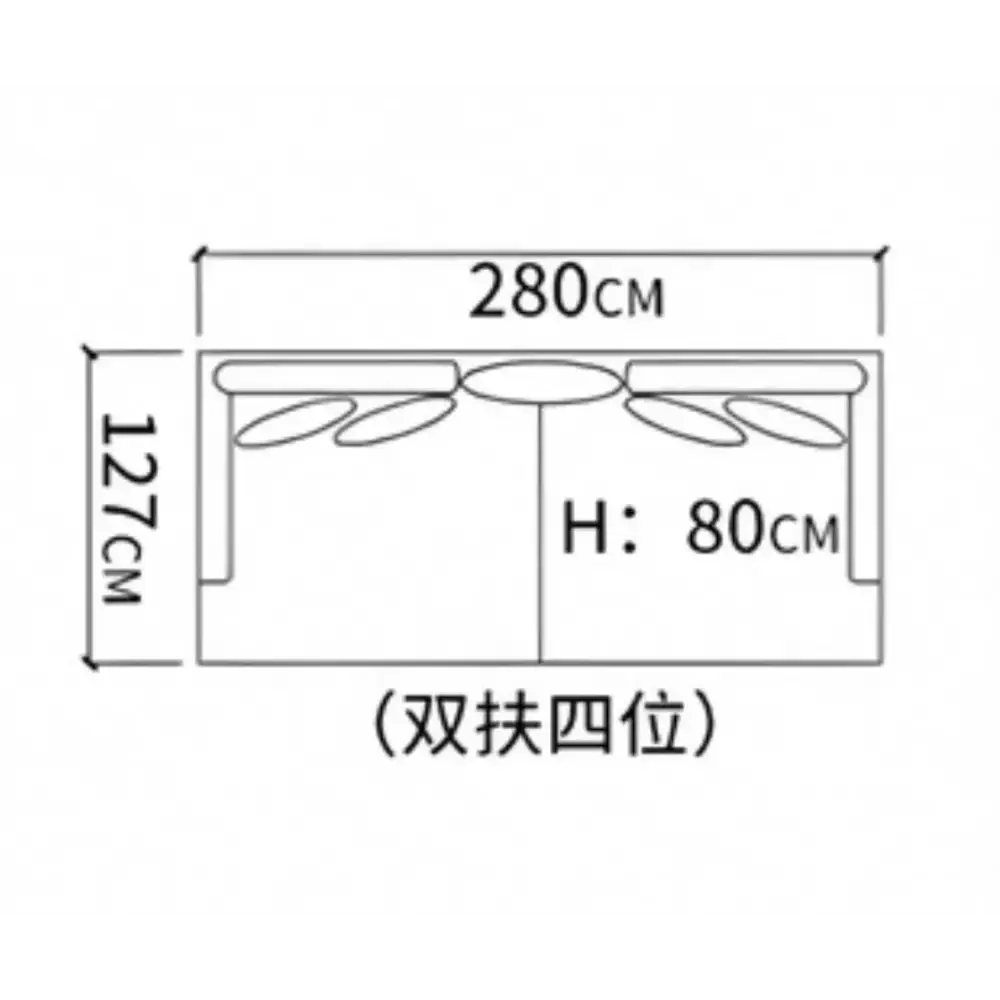 Modular Sectional Velvet Puffs Compressed Bed Sofa - Four Seats - 280 cm - Compressed Sofa