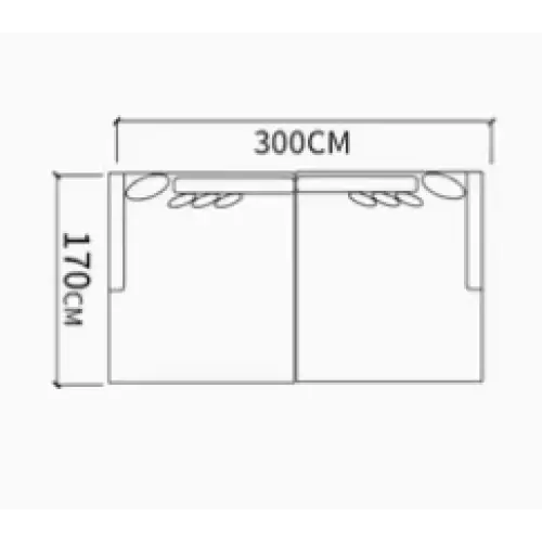 Modular Sectional Velvet Puffs Compressed Bed Sofa - Sofa Set - 300 cm - Compressed Sofa