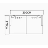 Modular Sectional Velvet Puffs Compressed Bed Sofa - Sofa Set - 300 cm - Compressed Sofa