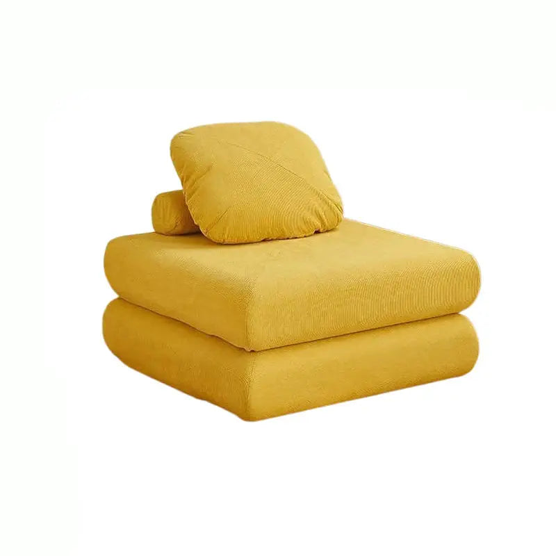 Modular Sectional L Shaped Compressed Bed Sofa - Yellow - 80 × 80 × 40 cm - Compressed Sofa