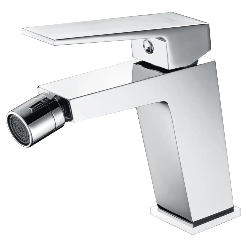 Chrome single handle modern bidet mixer faucet sleek design