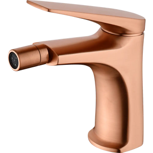 Brushed Rose Gold Bidet Mixer Modern Bathroom Faucet, main product view