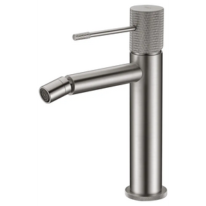 Brushed Nickel Single Lever Bidet Mixer Modern Design, main product view