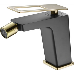 Black and Gold Bidet Mixer Single Handle Modern Design, main product view