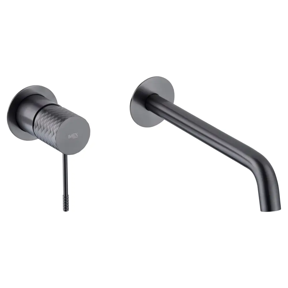 Monomando Empotrado Lavabo Génova Negro Gun Metal - Faucet