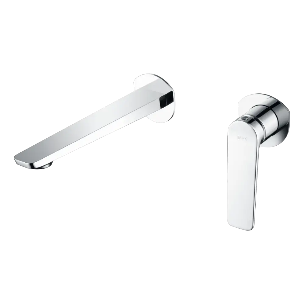 Chrome single-handle modern bathroom sink faucet with sleek design