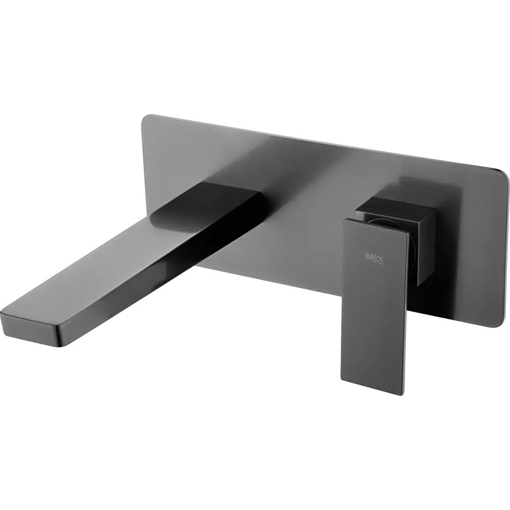 Black gun metal single lever basin faucet with modern design