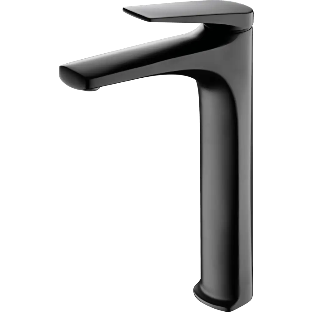 Delos matte black tall sink mixer faucet single handle modern design