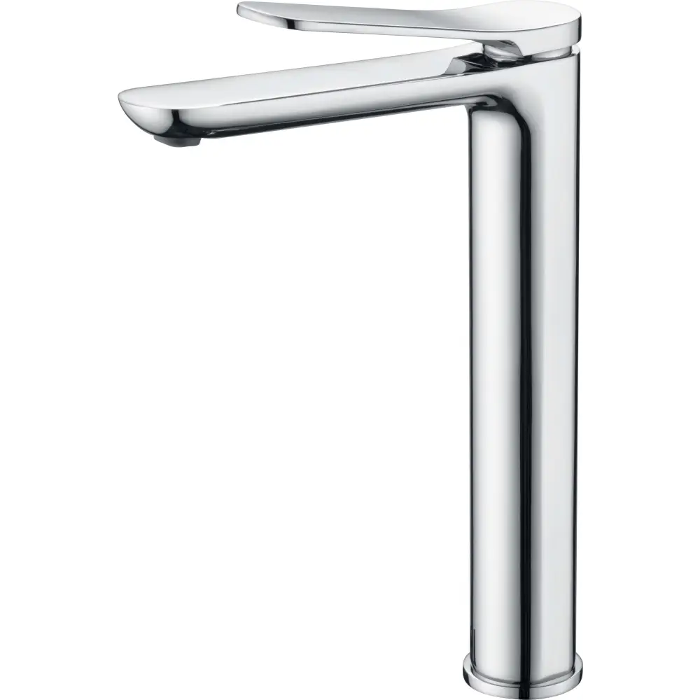 Chrome tall sink faucet with single lever modern design monomando