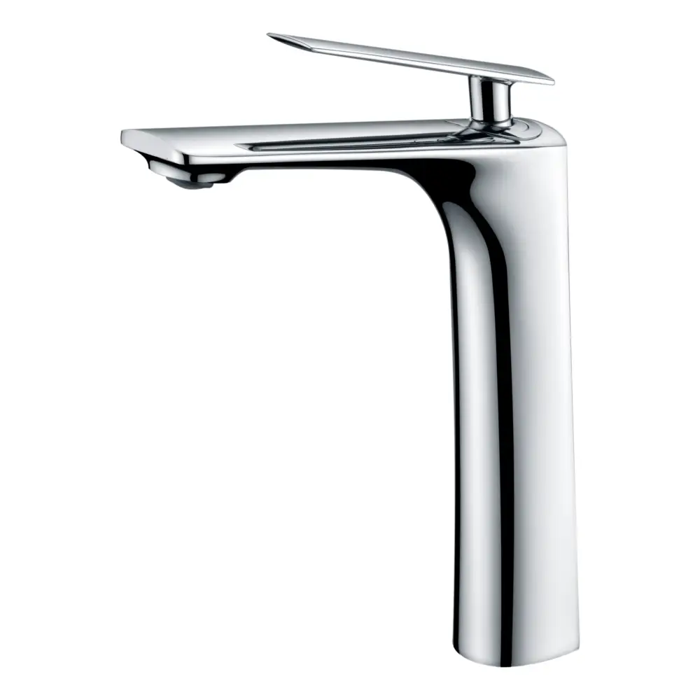Scotland tall chrome bathroom sink faucet with single handle design