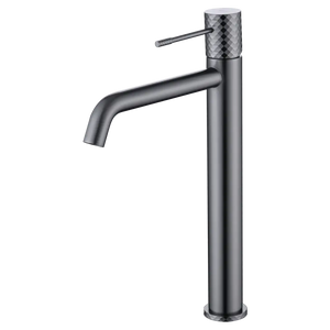 Tall Black Gun Metal Basin Mixer Faucet Single Handle, main product view
