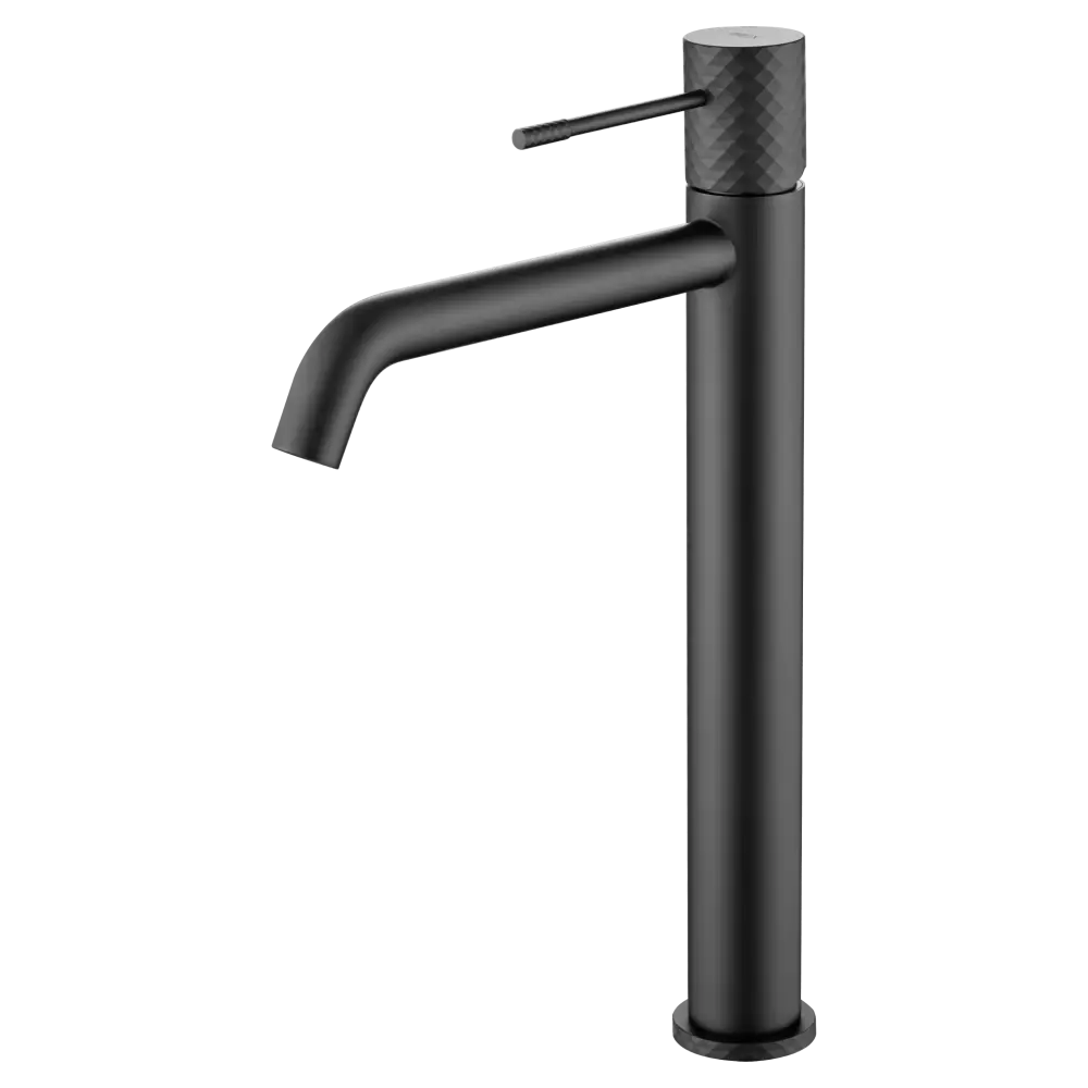 Monomando Lavabo Alto Génova Negro Mate