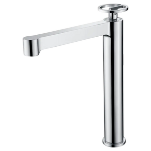 Olimpo Tall Chrome Basin Mixer Single Lever Faucet, main product view