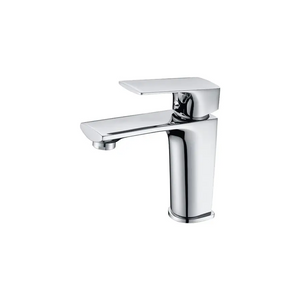 Chrome Single Lever Basin Mixer Modern Bathroom Faucet, main product view