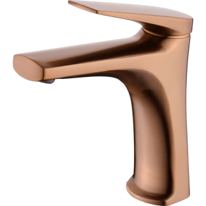 Delos Brushed Rose Gold Single Lever Basin Faucet, main product view