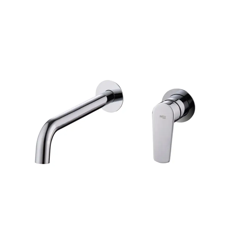 Chrome modern bathroom sink mixer faucet with sleek monomando design