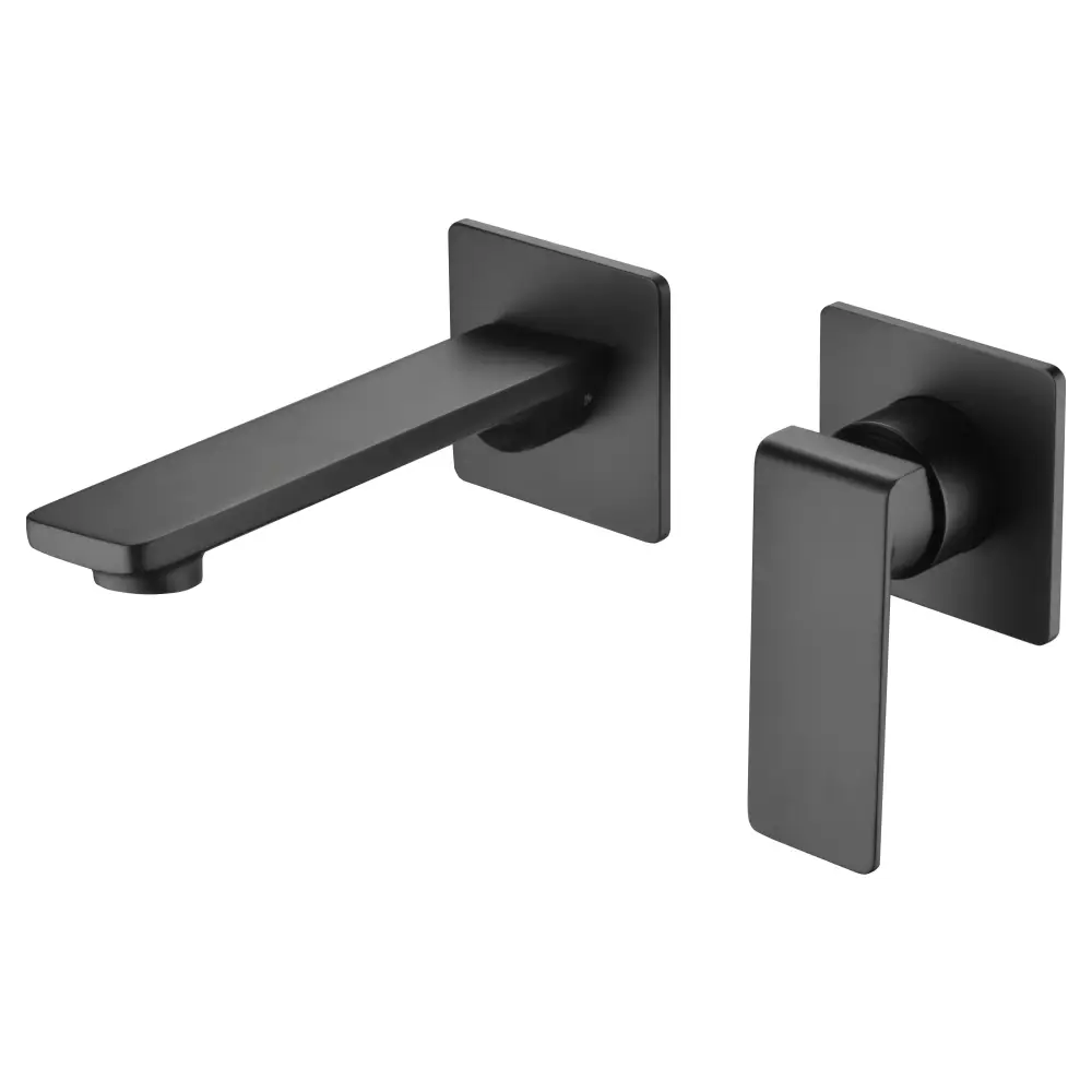 Matte black built-in sink mixer faucet with single handle design