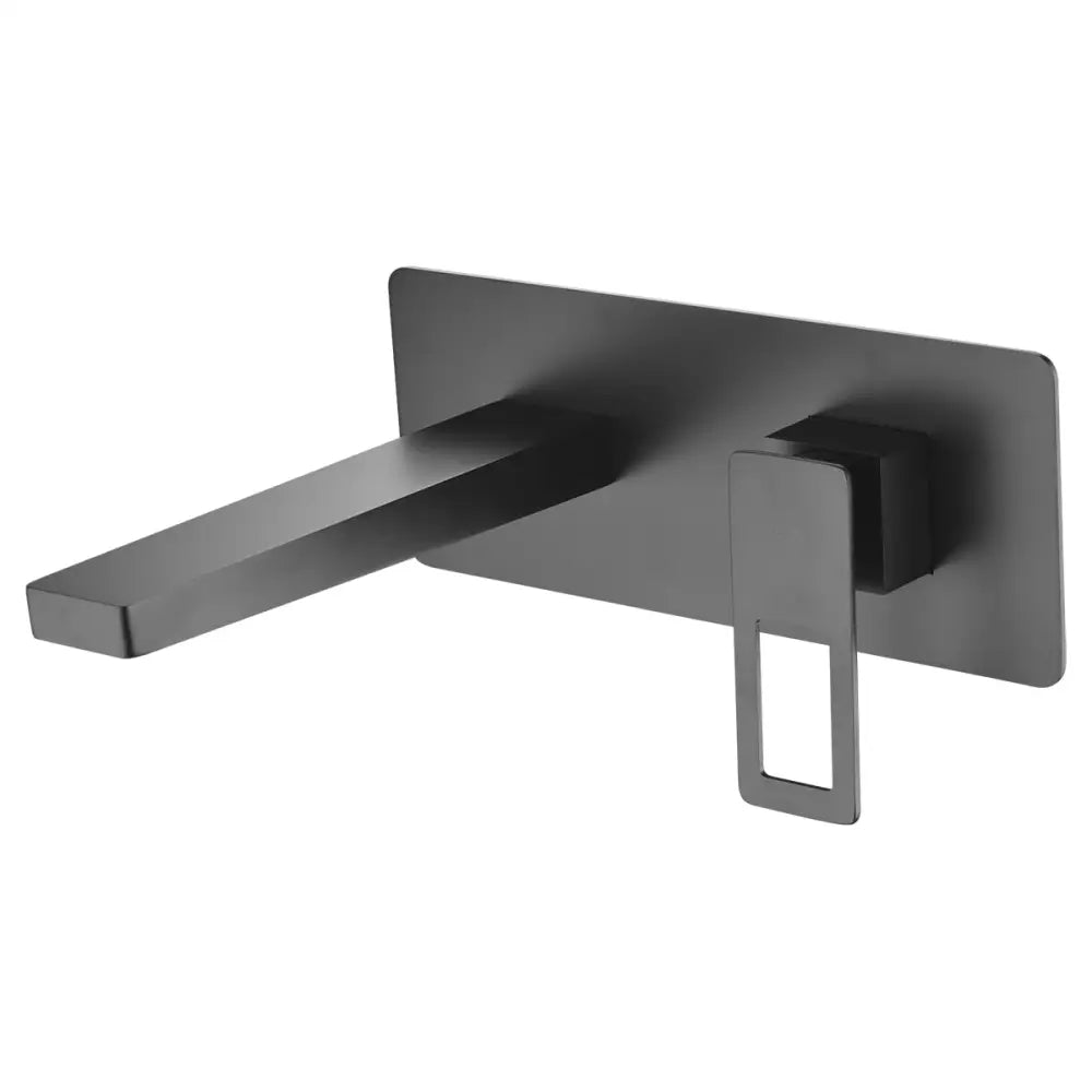 Matte black single lever sink faucet mixer with built-in design