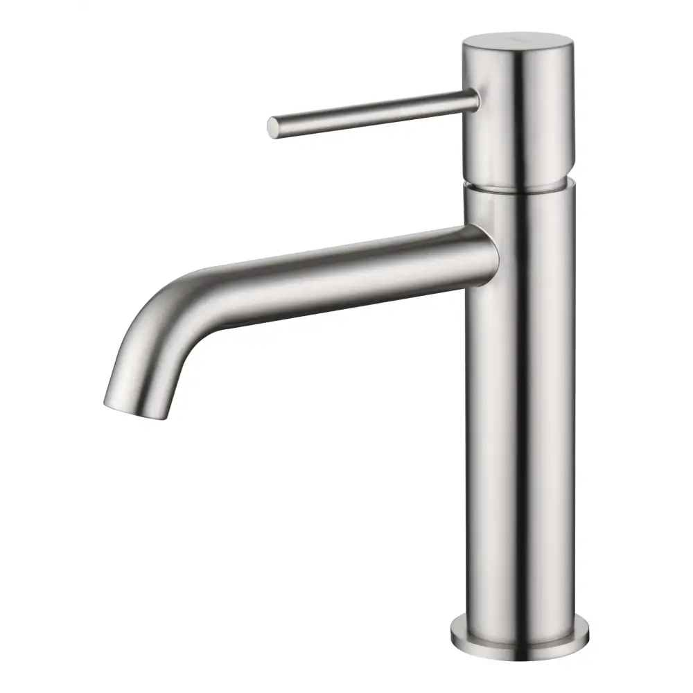Monza brushed nickel single lever sink faucet with modern design
