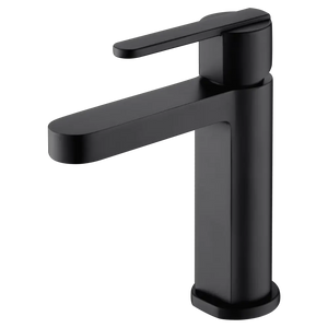 Matte Black Single Lever Sink Faucet Modern Design, main product view
