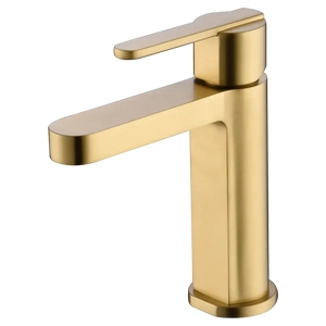 Roma Brushed Gold Single Lever Sink Faucet, main product view
