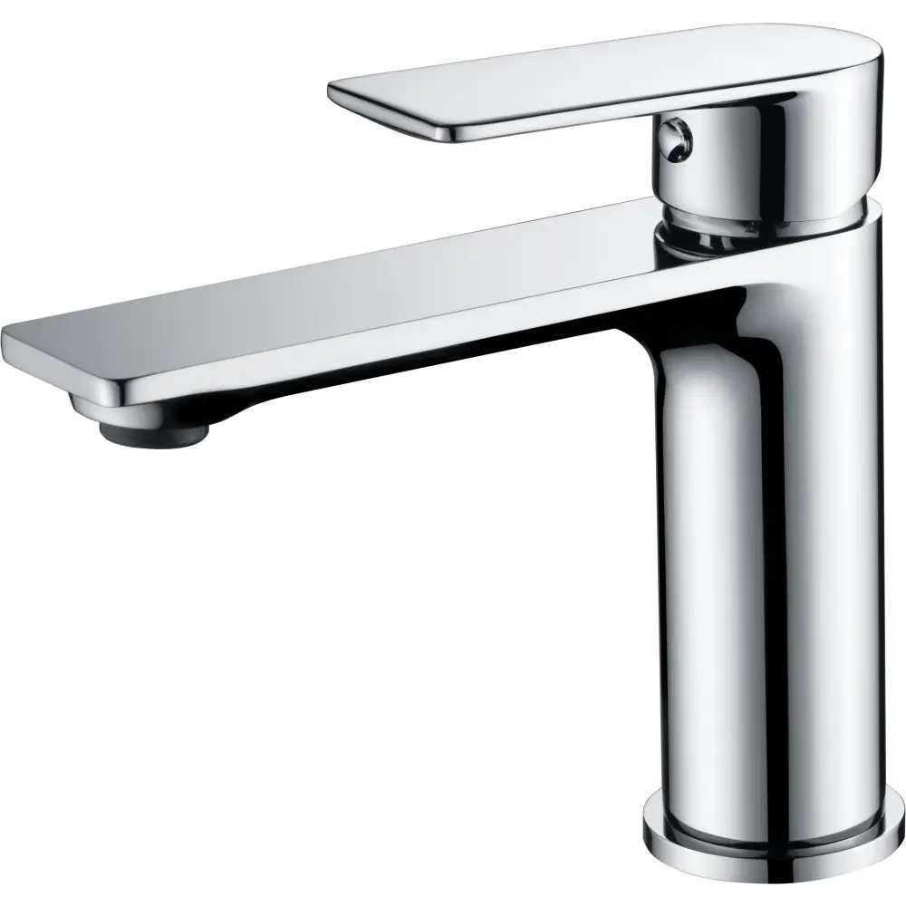 Chrome single lever basin mixer tap modern design faucet closeup