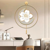 Moon and Flower Artistic Pendulum Wall Clock - Wall Clocks
