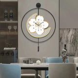 Moon and Flower Artistic Pendulum Wall Clock - Wall Clocks