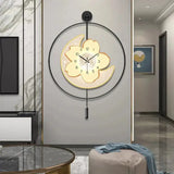 Moon and Flower Artistic Pendulum Wall Clock - Wall Clocks