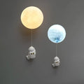 Moon Minimalist Beside Astronaut Wall Lamp - Light