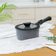 Multifunctional Non Stick Pan Pot Detachable Handle Set - Soup pot 18cm with lid + black detachable handle - Cookware